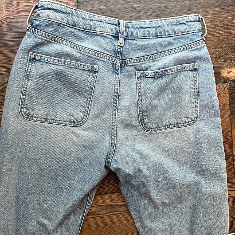 Anthropologie PILCRO distressed high-rise slim jeans size 29 petite light wash - Picture 14 of 16